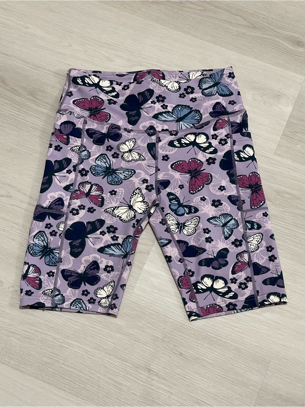 Purple Butterfly Bike Shorts